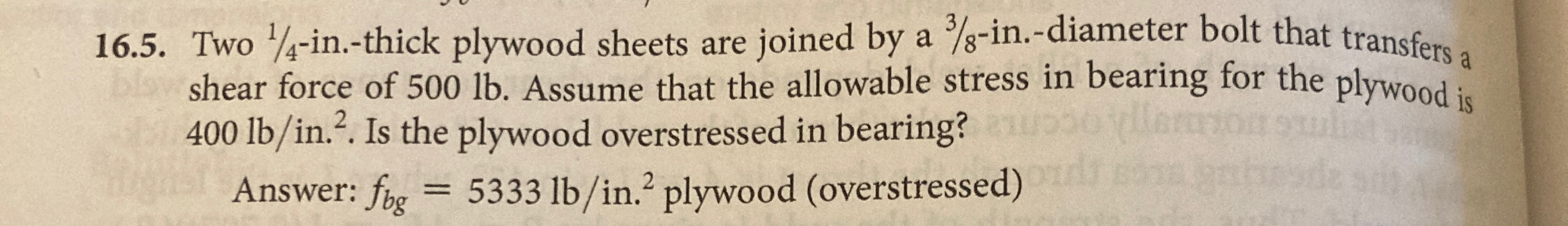 1 6 . 5 . Two 1 4 - in . - thick plywood sheets