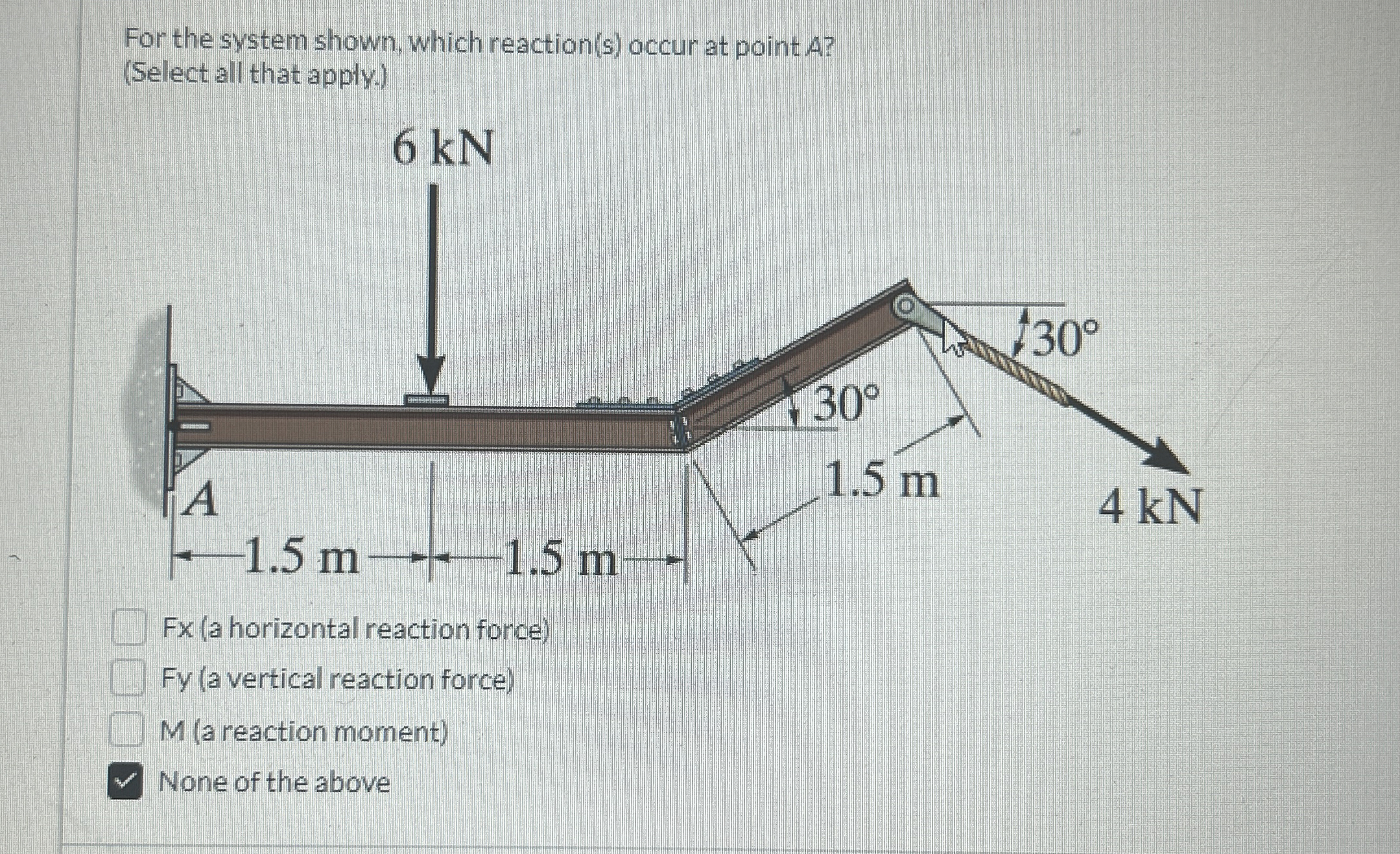 For the system shown, which reaction ( s ) occur