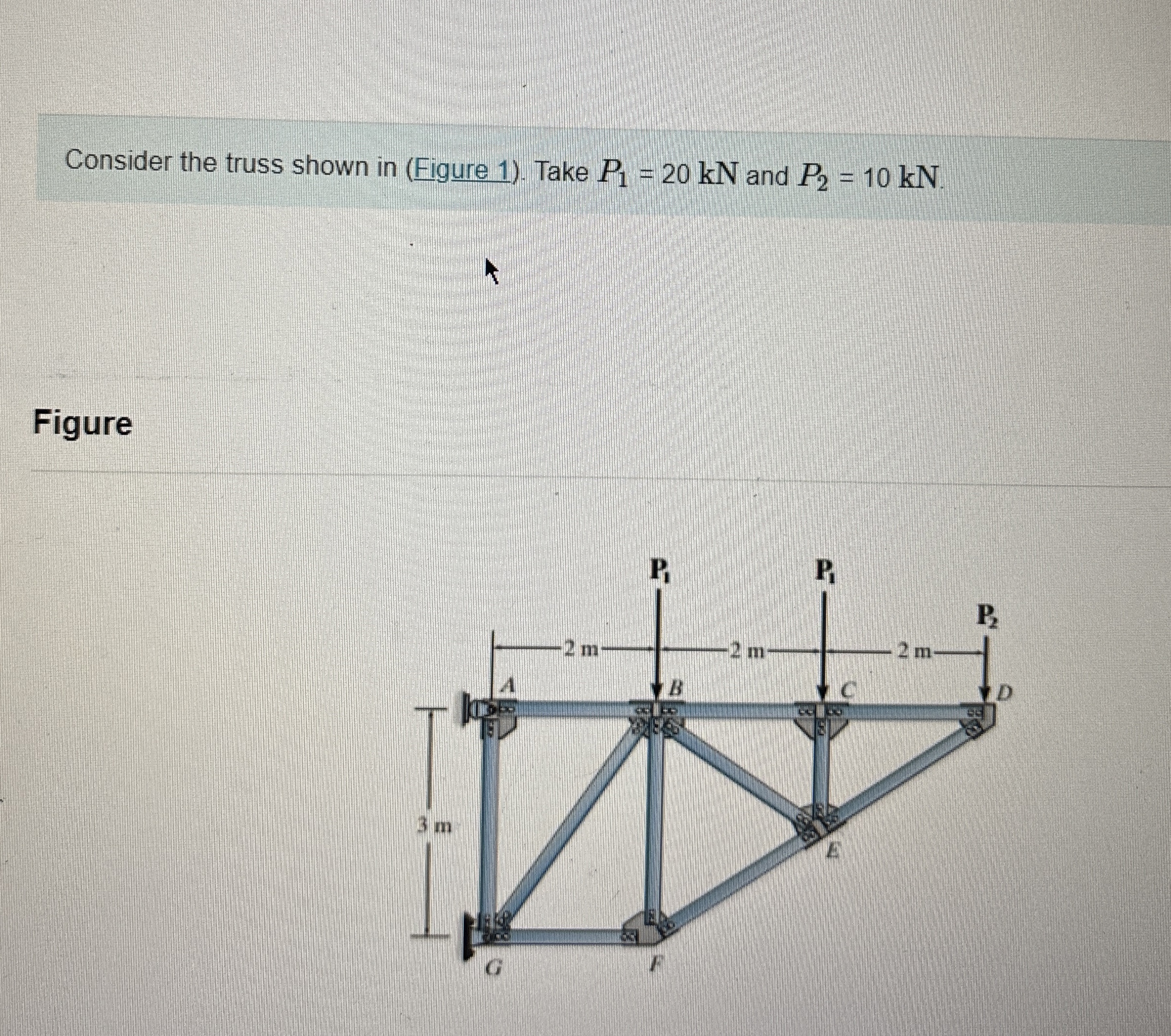 Consider the truss shown in ( Figure 1 ) . Take P