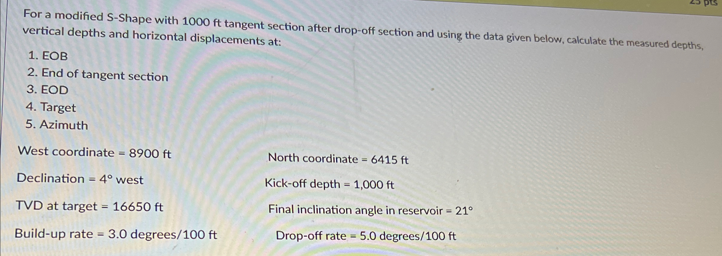 For a modified S - Shape with 1 0 0 0 f t tangent