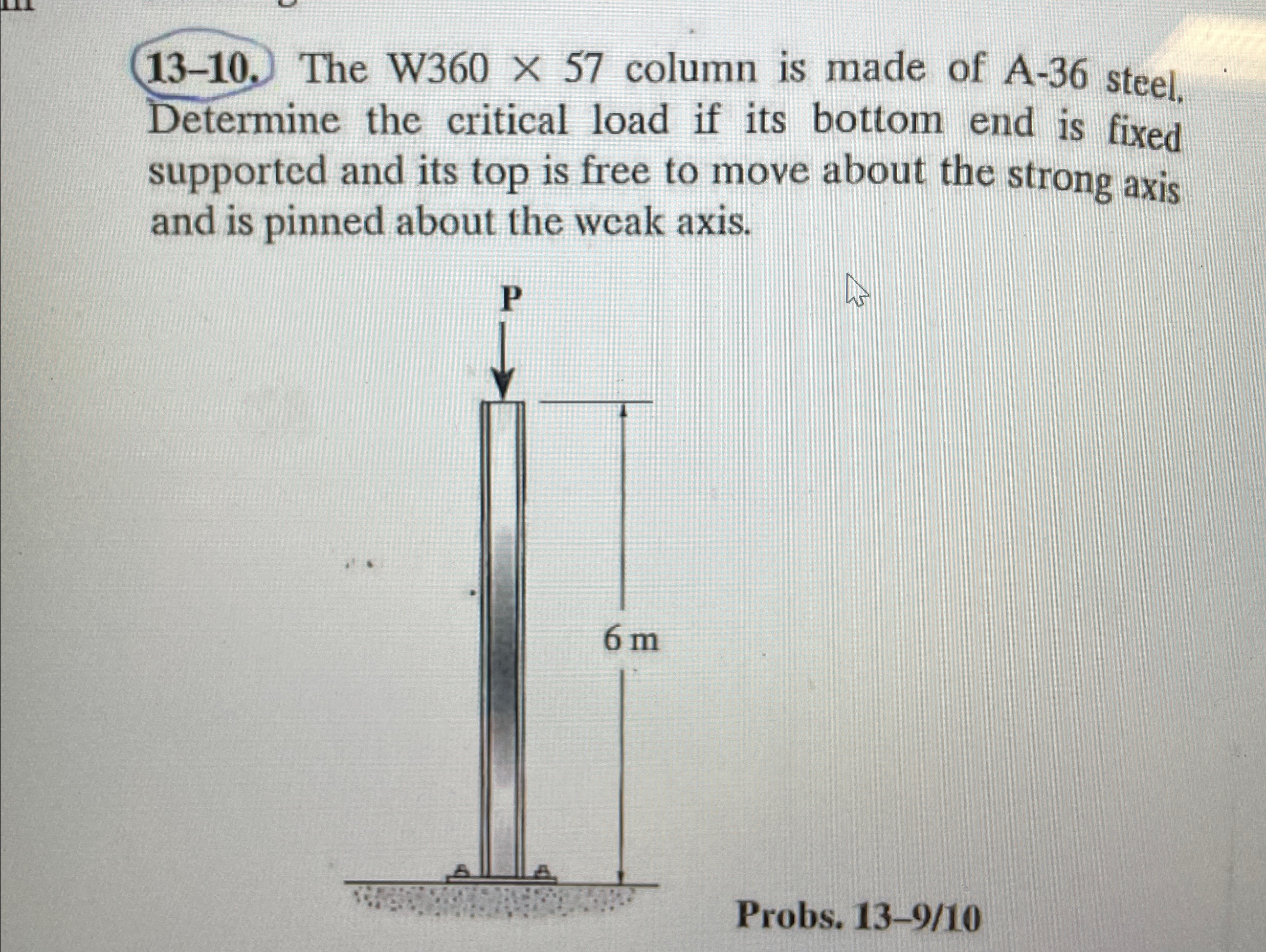 1 3 - 1 0 . The W 3 6 0 5 7 column is made of A -