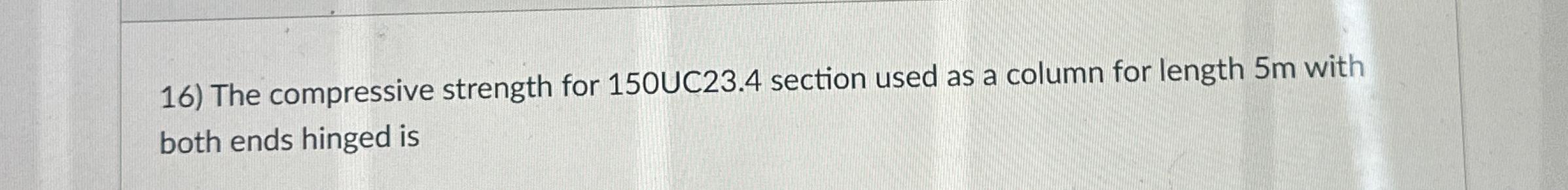 The compressive strength for 1 5 0 UC 2 3 . 4