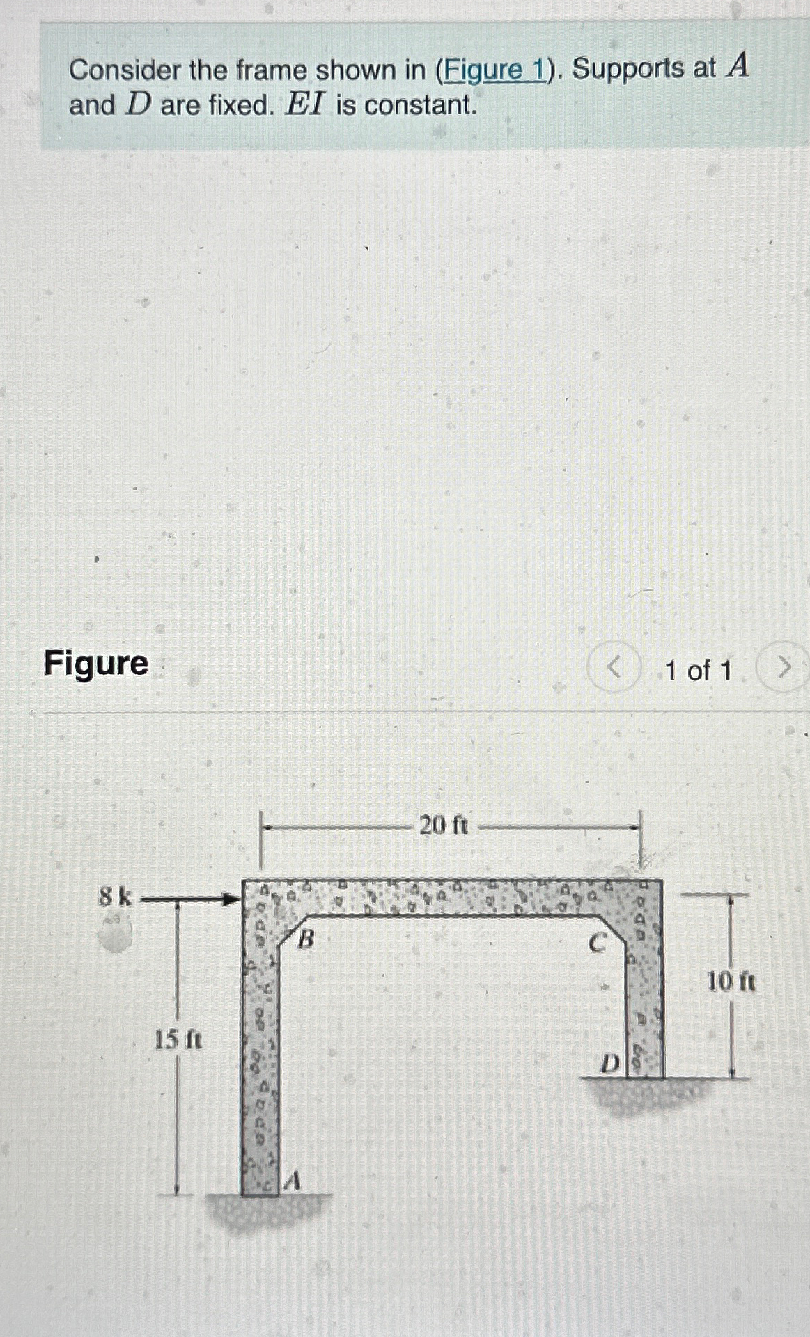 Consider the frame shown in ( Figure 1 ) .