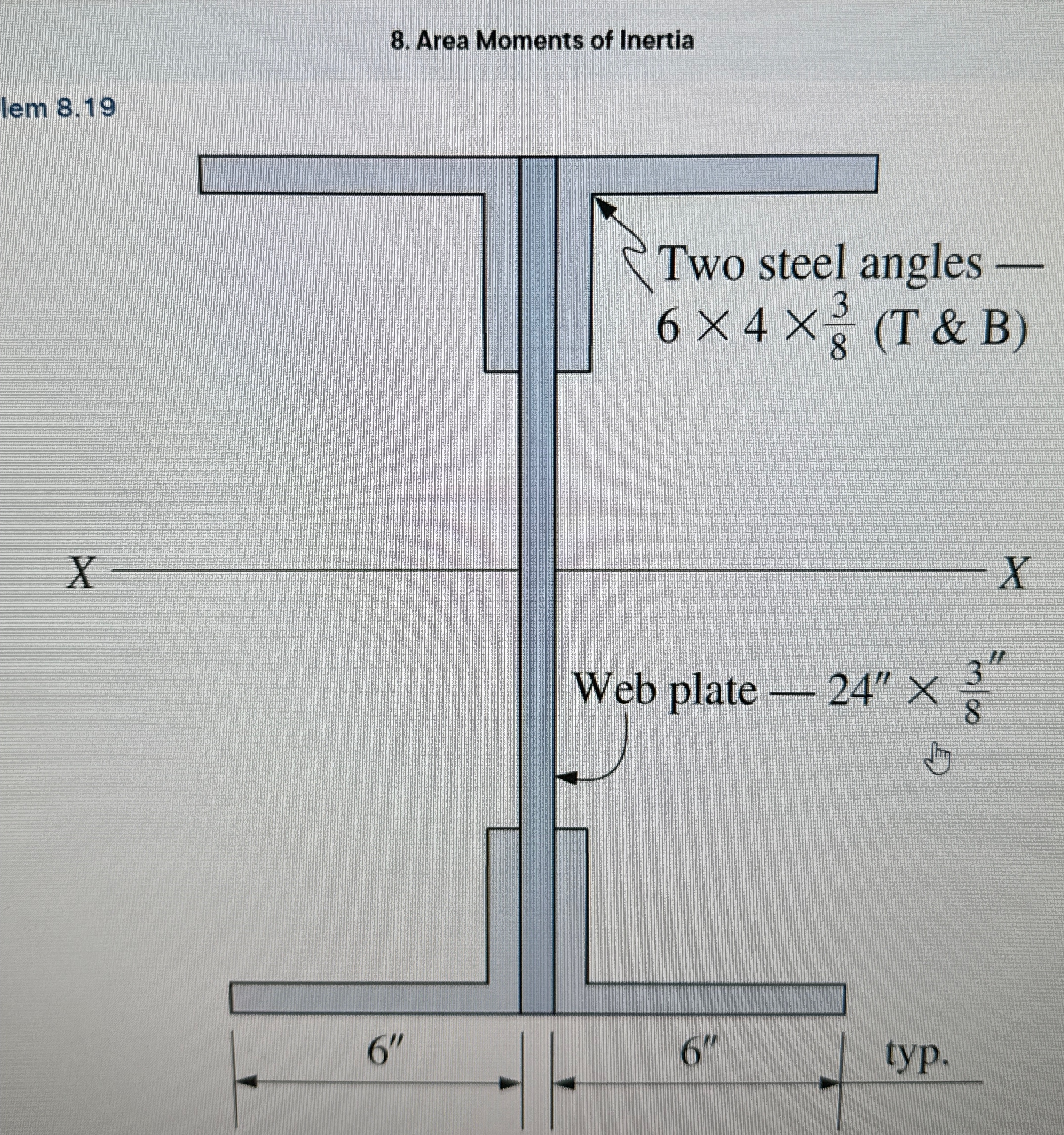 Area Moments of Inertia lem 8 . 1 9