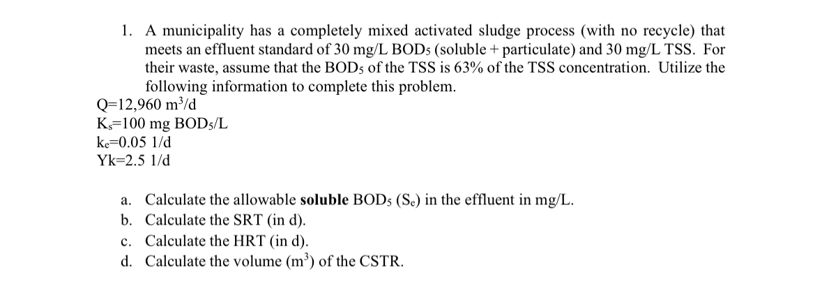 A municipality has a completely mixed activated