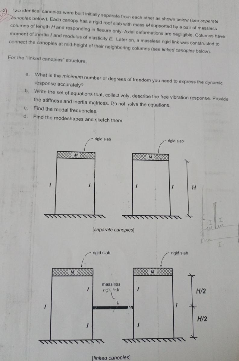 Twu identical canopies were built initially