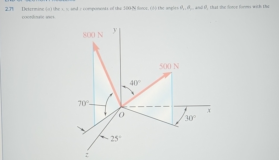 2 . 7 1 Determine ( a ) the x , y , and z