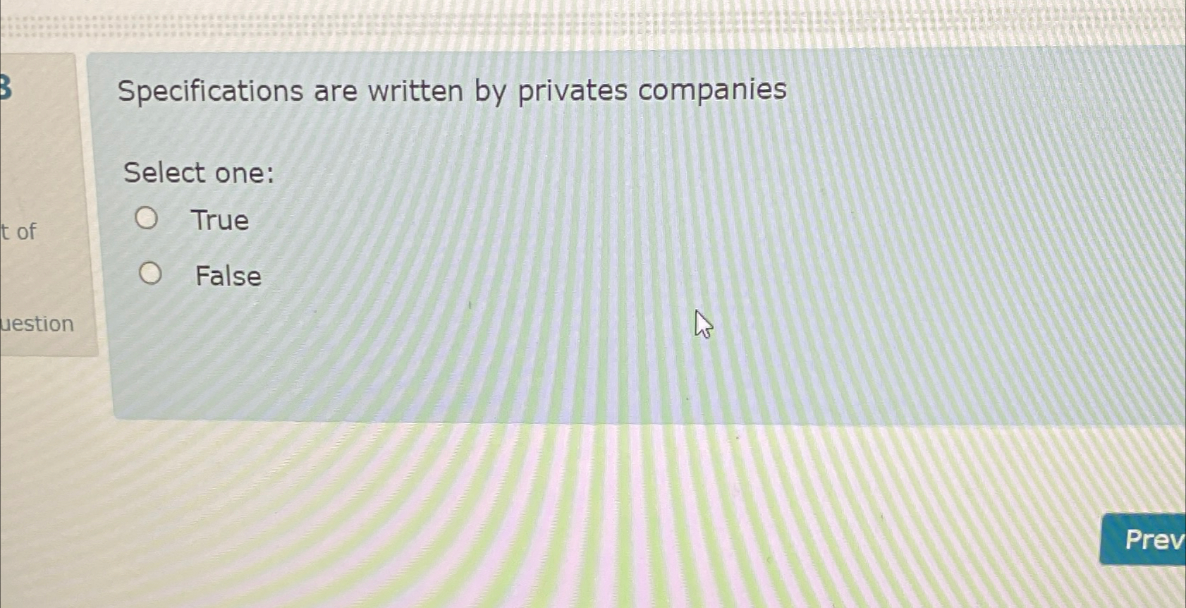 Specifications are written by privates companies