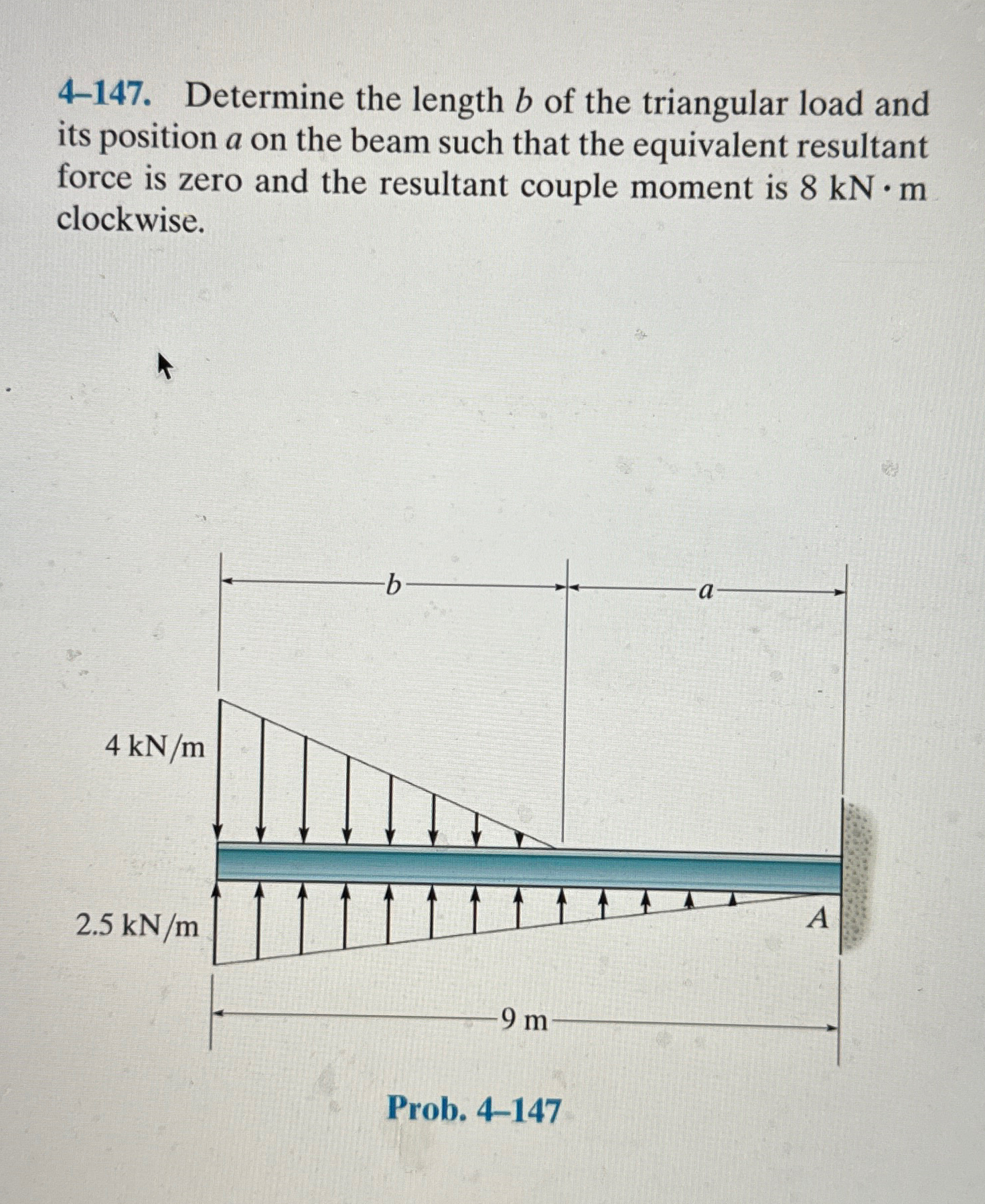 4 - 1 4 7 . Determine the length b of the