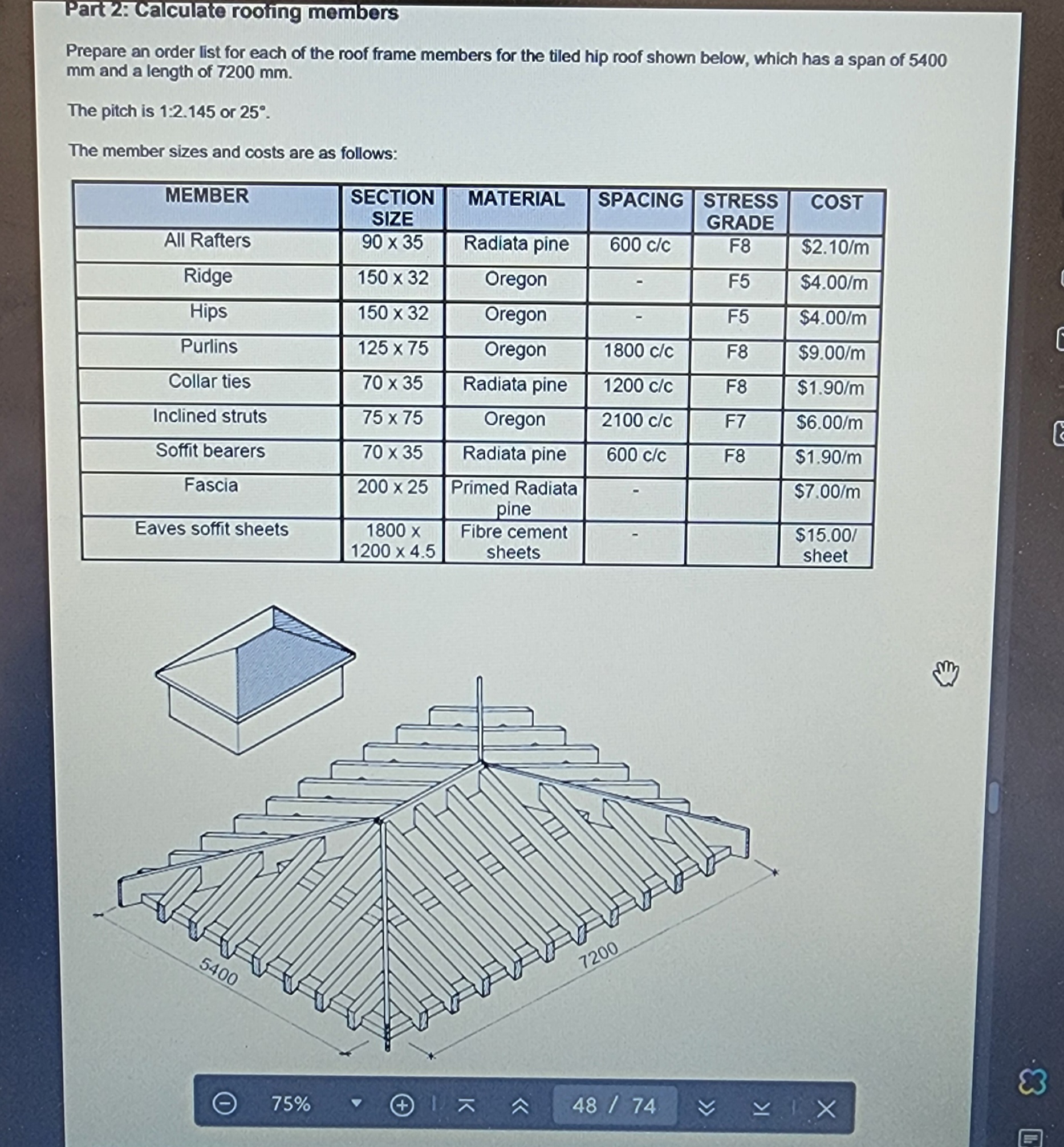 Part 2 : Calculate rooting members Prepare an