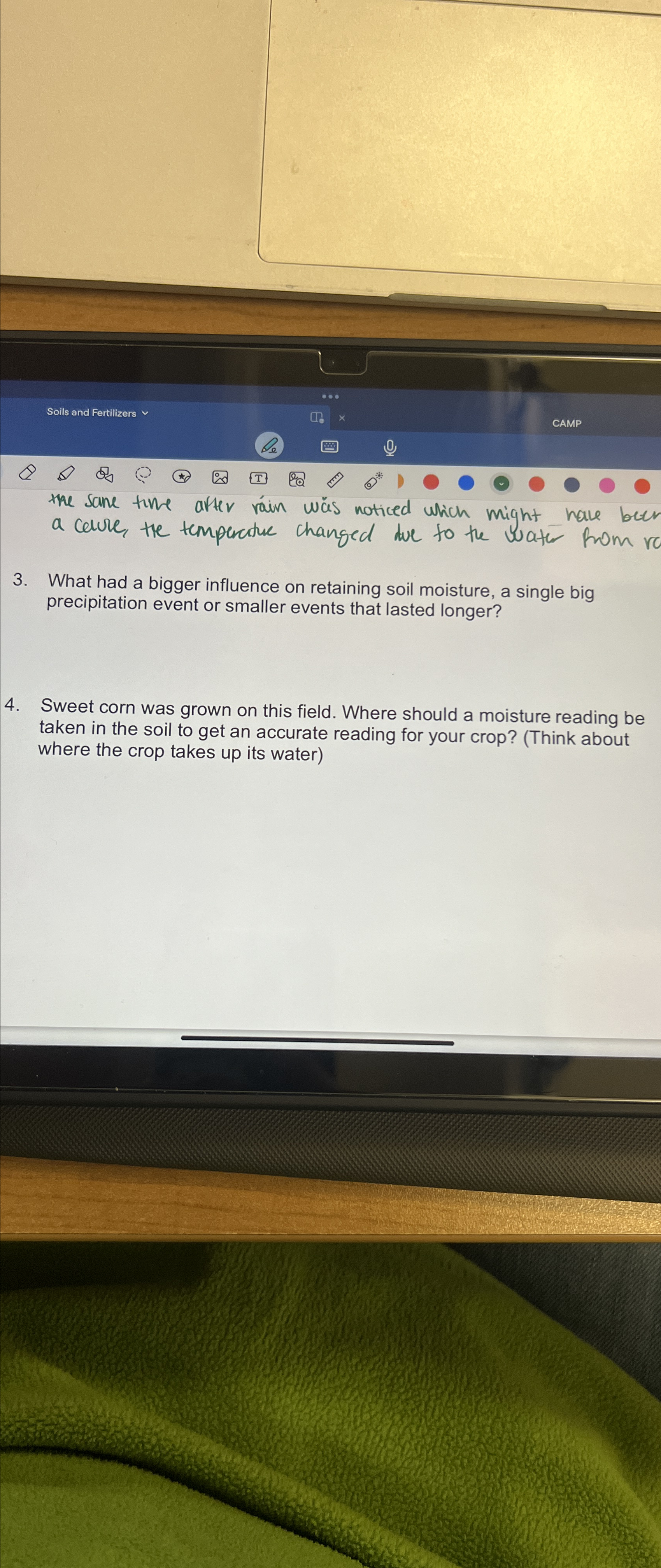 3 . What had a bigger influence on retaining soil