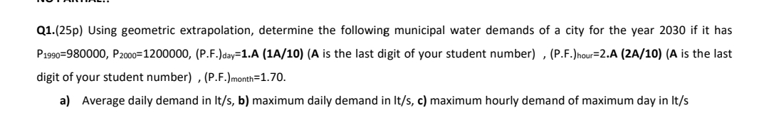 Q 1 . ( 2 5 p ) Using geometric extrapolation,