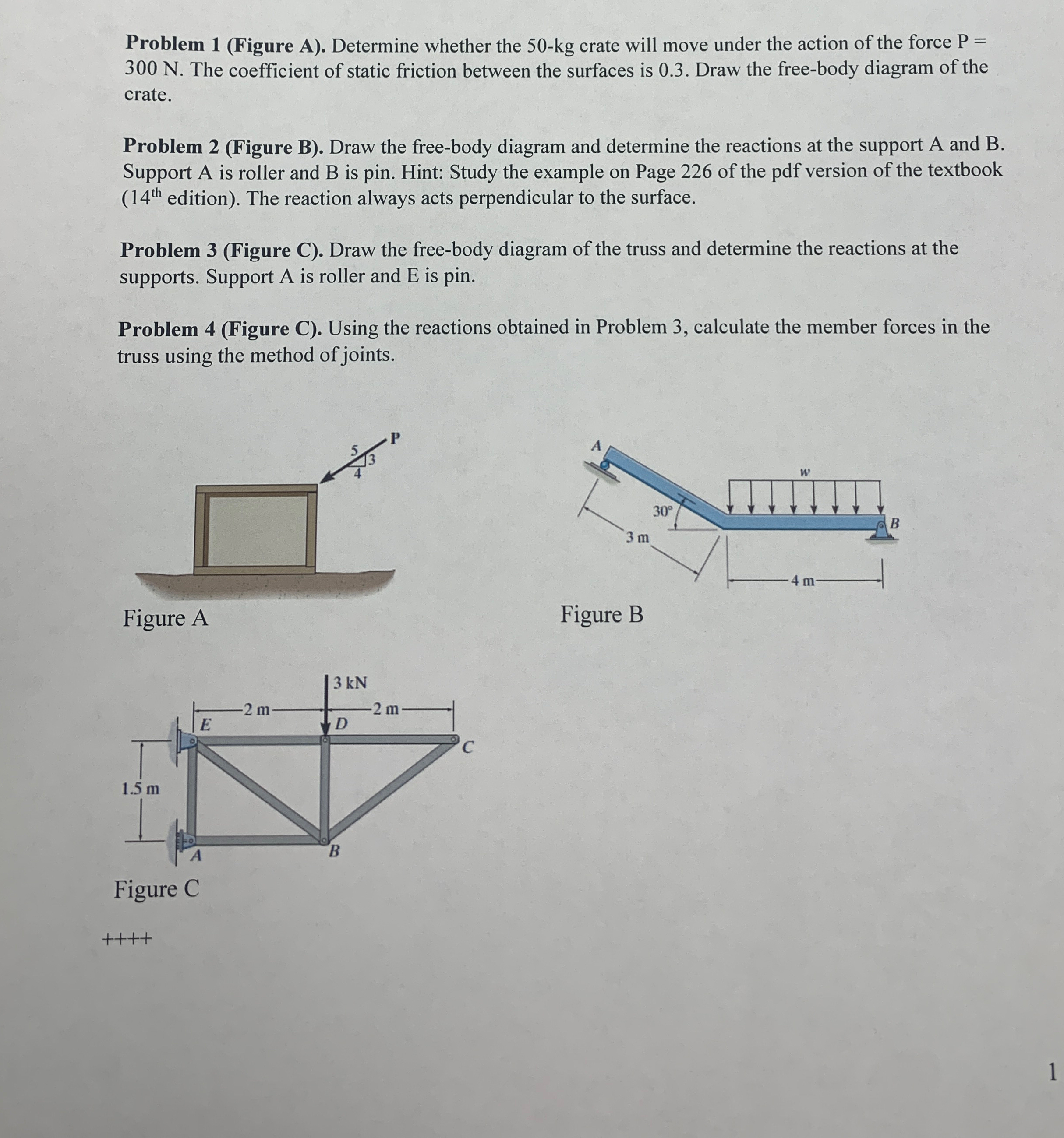 Problem 1 ( Figure A ) . Determine whether the 5