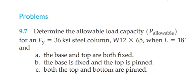 Determine the allowable load capacity ( P a l l o