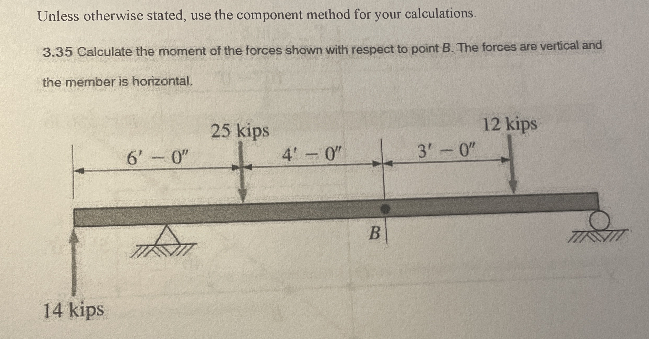 Unless otherwise stated, use the component method