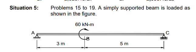 Situation 5 : , Problems 1 5 to 1 9 . A simply