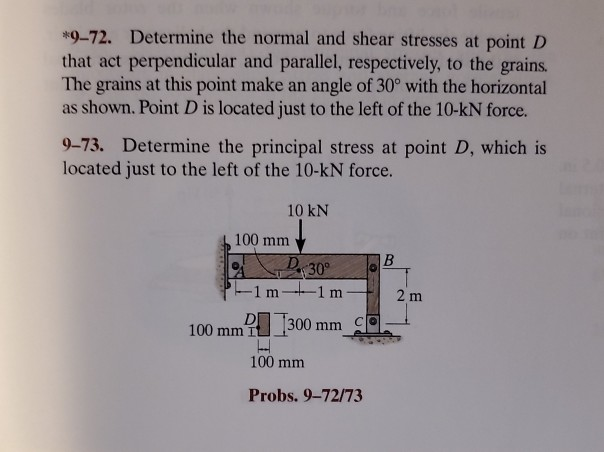 Both 9 - 7 2 and 9 - 7 3 using Mohrs Circle.