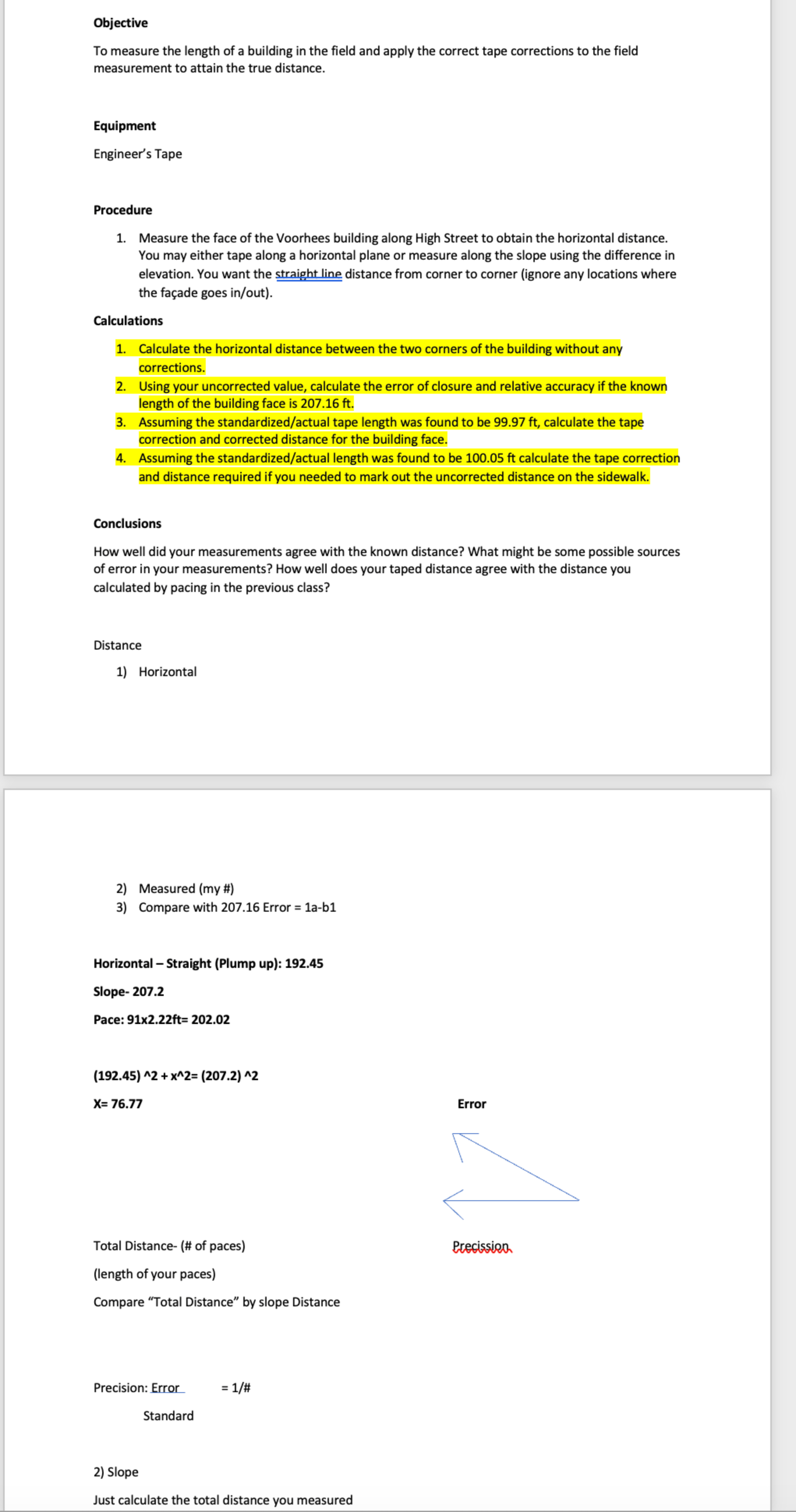 Objective To measure the length of a building in