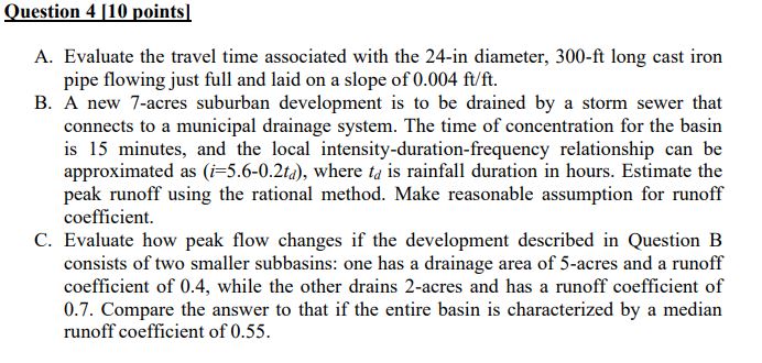 Question points ] A . Evaluate the travel time