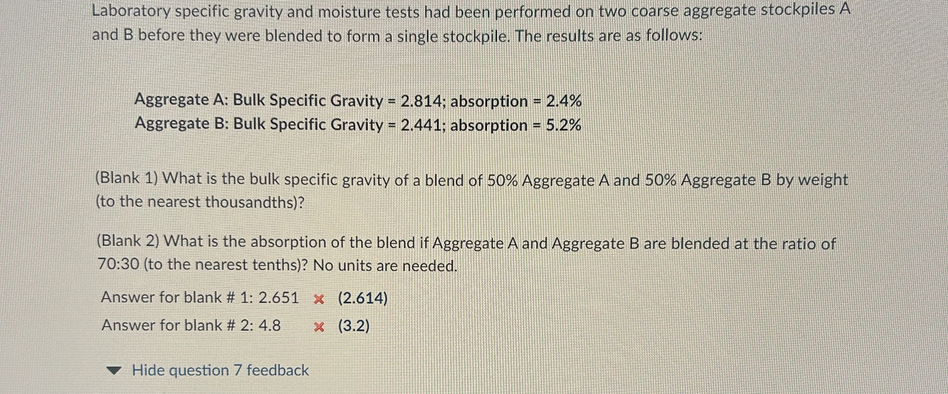 Laboratory specific gravity and moisture tests