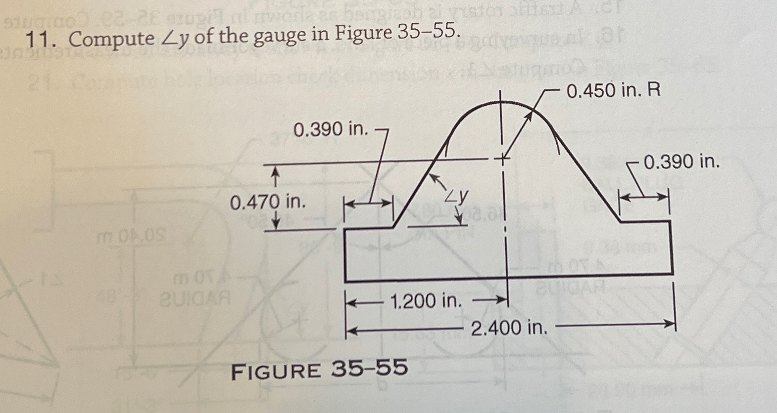 Compute ? ? y of the gauge in Figure 3 5 - 5 5 .