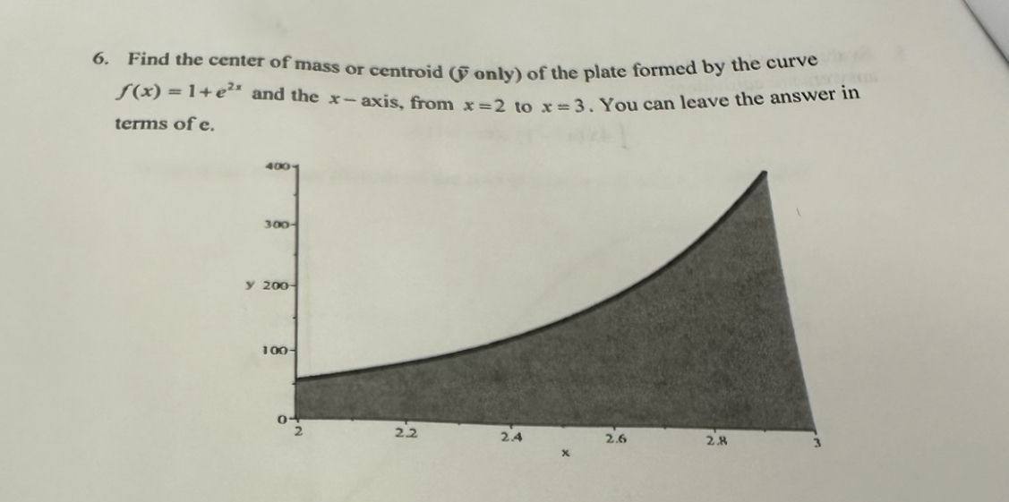 Find the center of mass or centroid ( ? b a r ( y