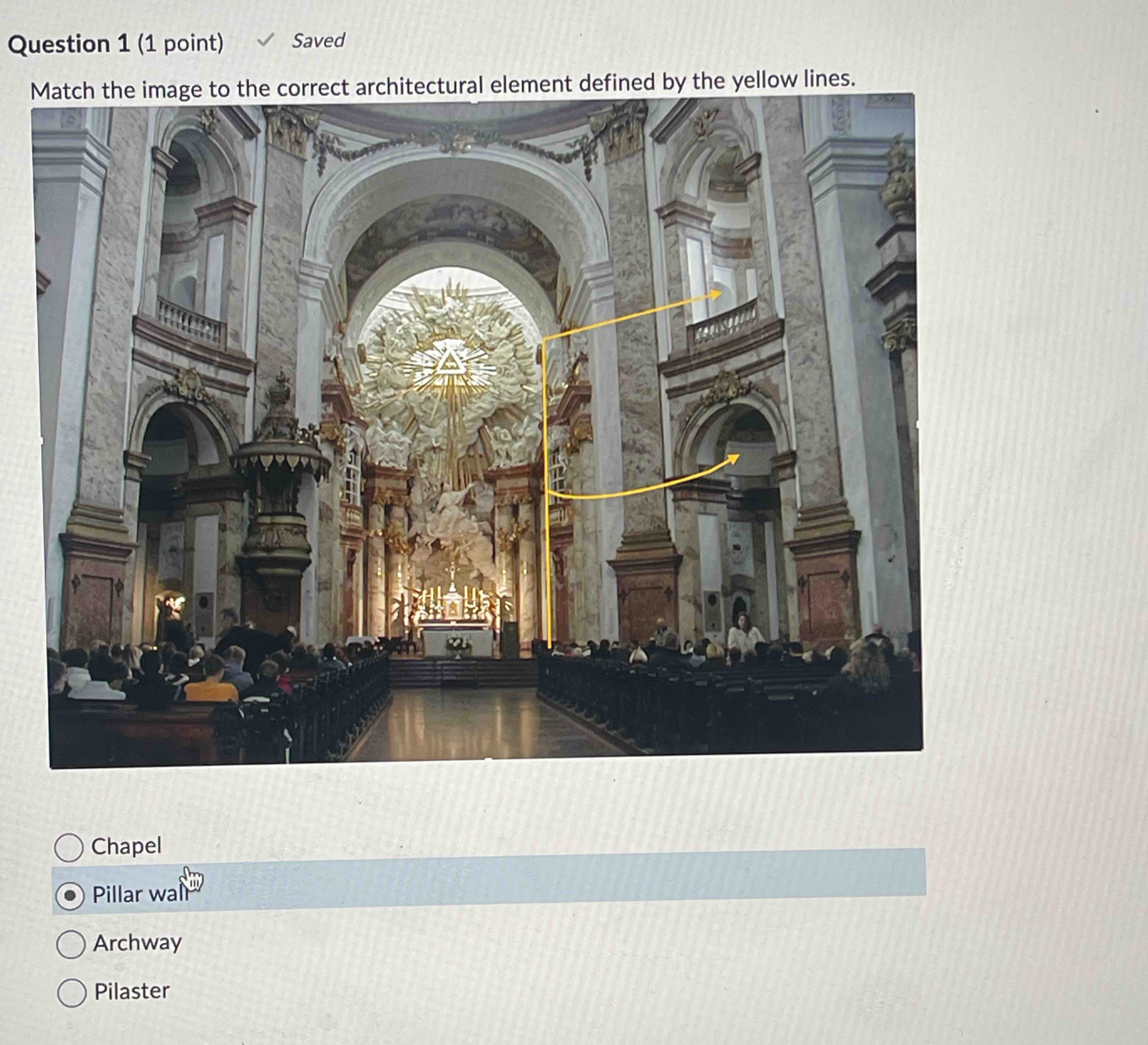 Question 1 ( 1 point ) Match the image to the