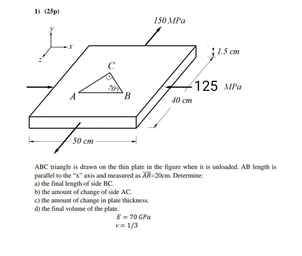 ABC triangle is drawn on the thin plate in the