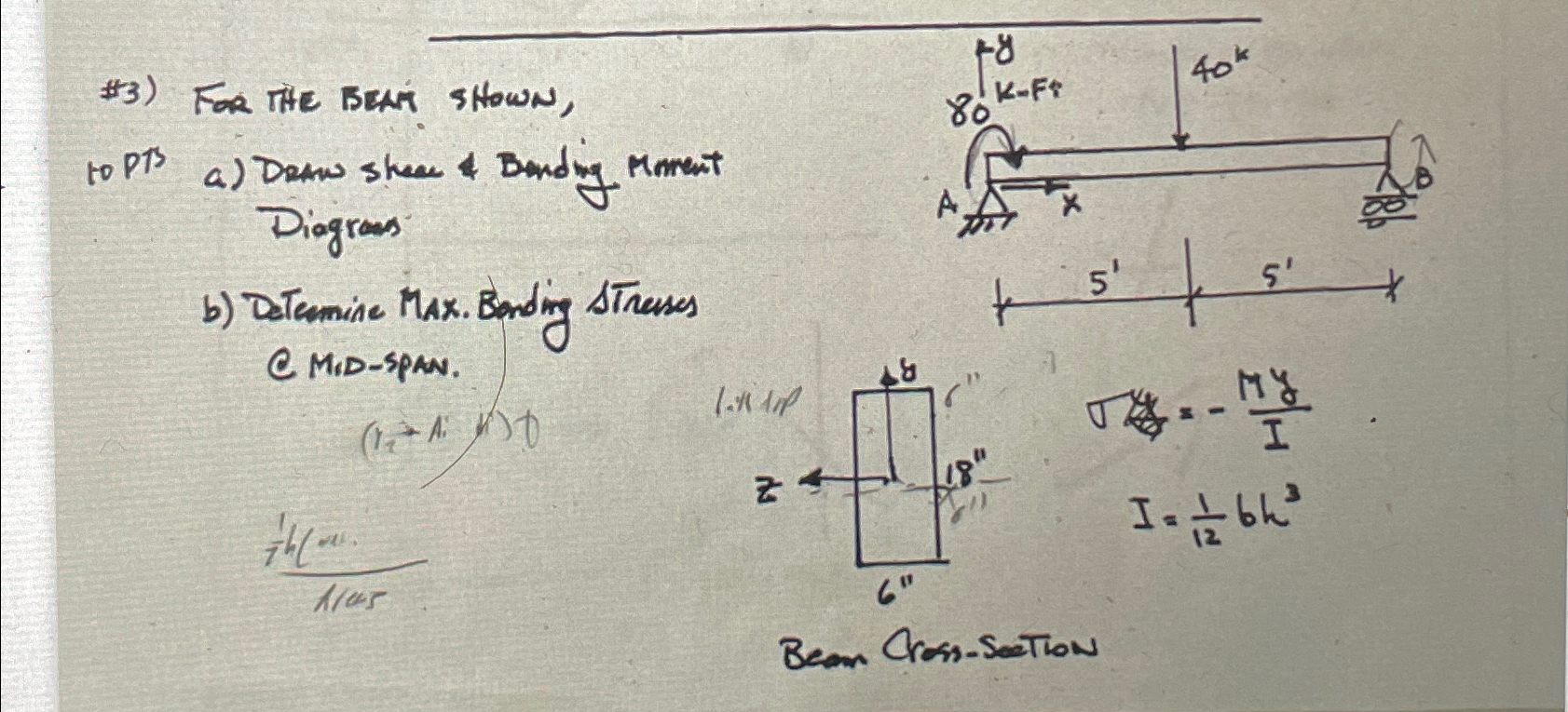 # 3 ) For tHE BEAT SHown, to Pts a ) Daw shea 4