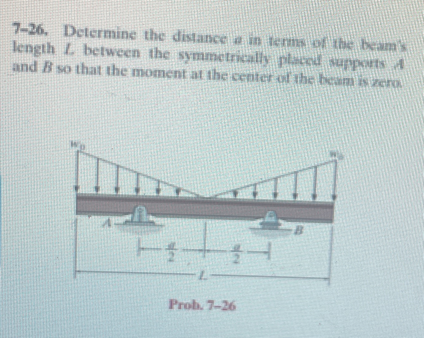 7 - 2 6 , Delermine the distance a in tertur of