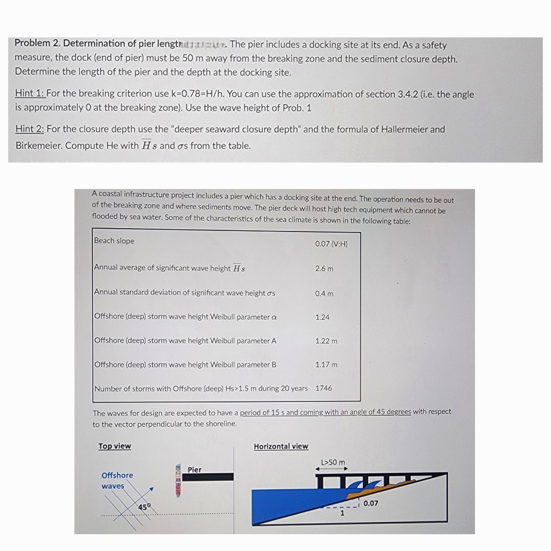 Problem 2 . Determination of pier lengtrutiticus