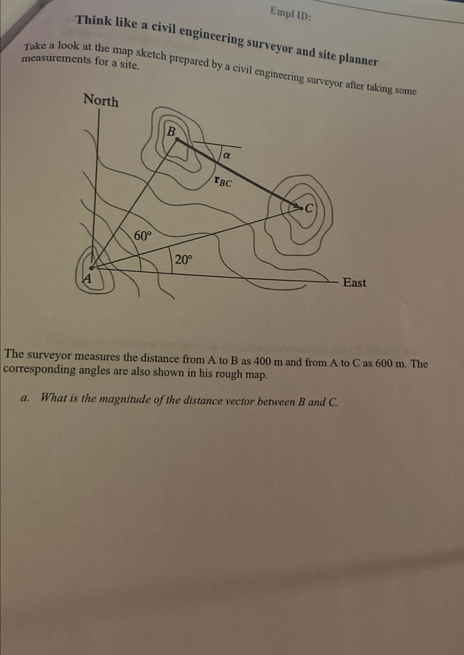 Think like a civil engineering surveyor and site