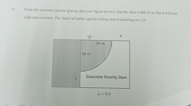 From the concrete circular gravity dam ( see