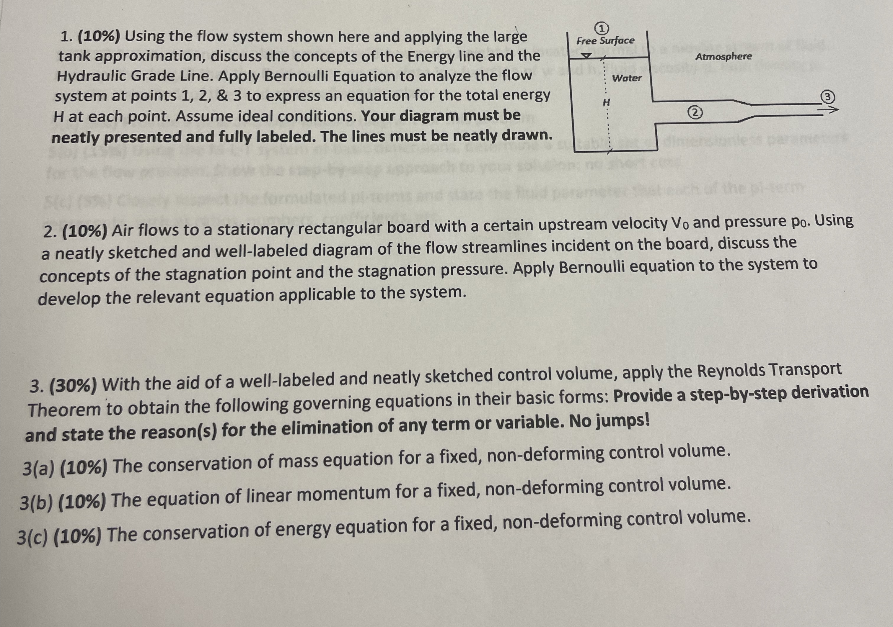 ( 1 0 % ) Using the flow system shown here and