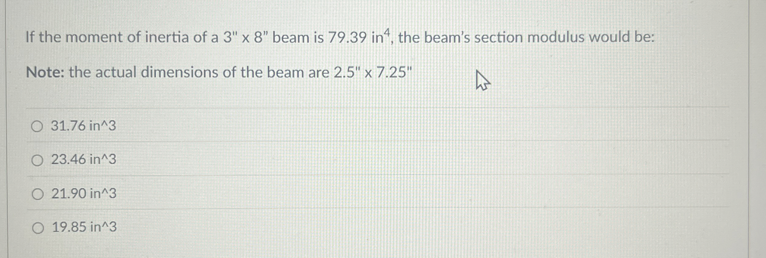 If the moment of inertia of a 3 ' ' 8 