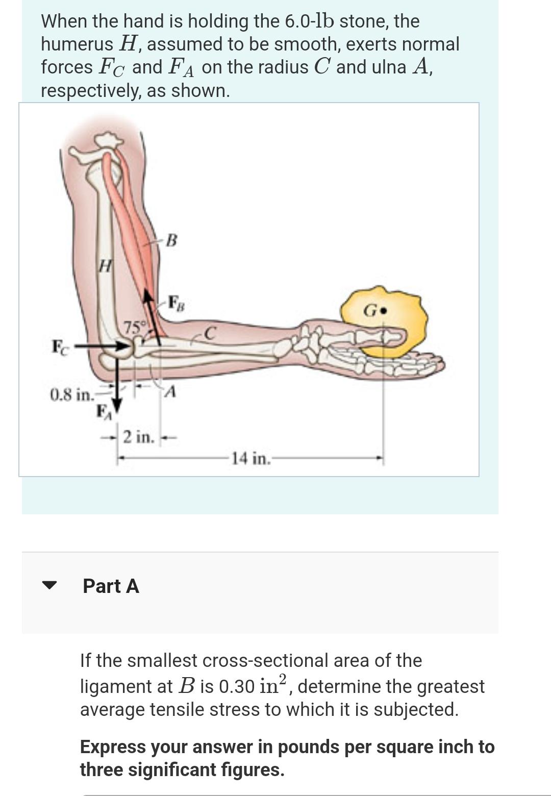 When the hand is holding the 6 . 0 - l b stone,