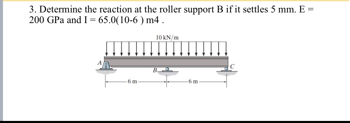 Determine the reaction at the roller support B if