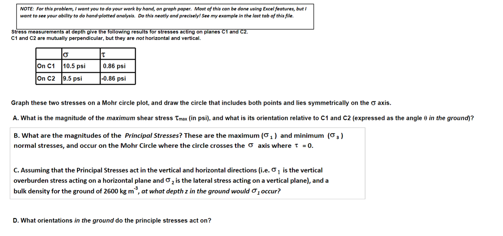 NOTE: For this problem, I want you to do your