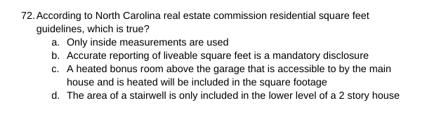 According to North Carolina real estate