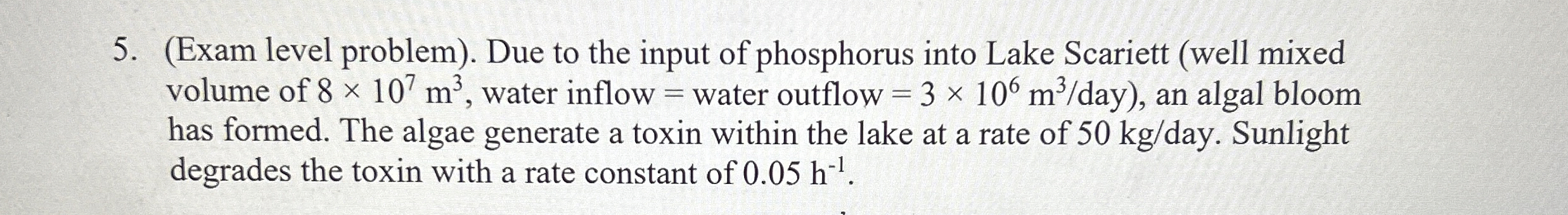 ( Exam level problem ) . Due to the input of