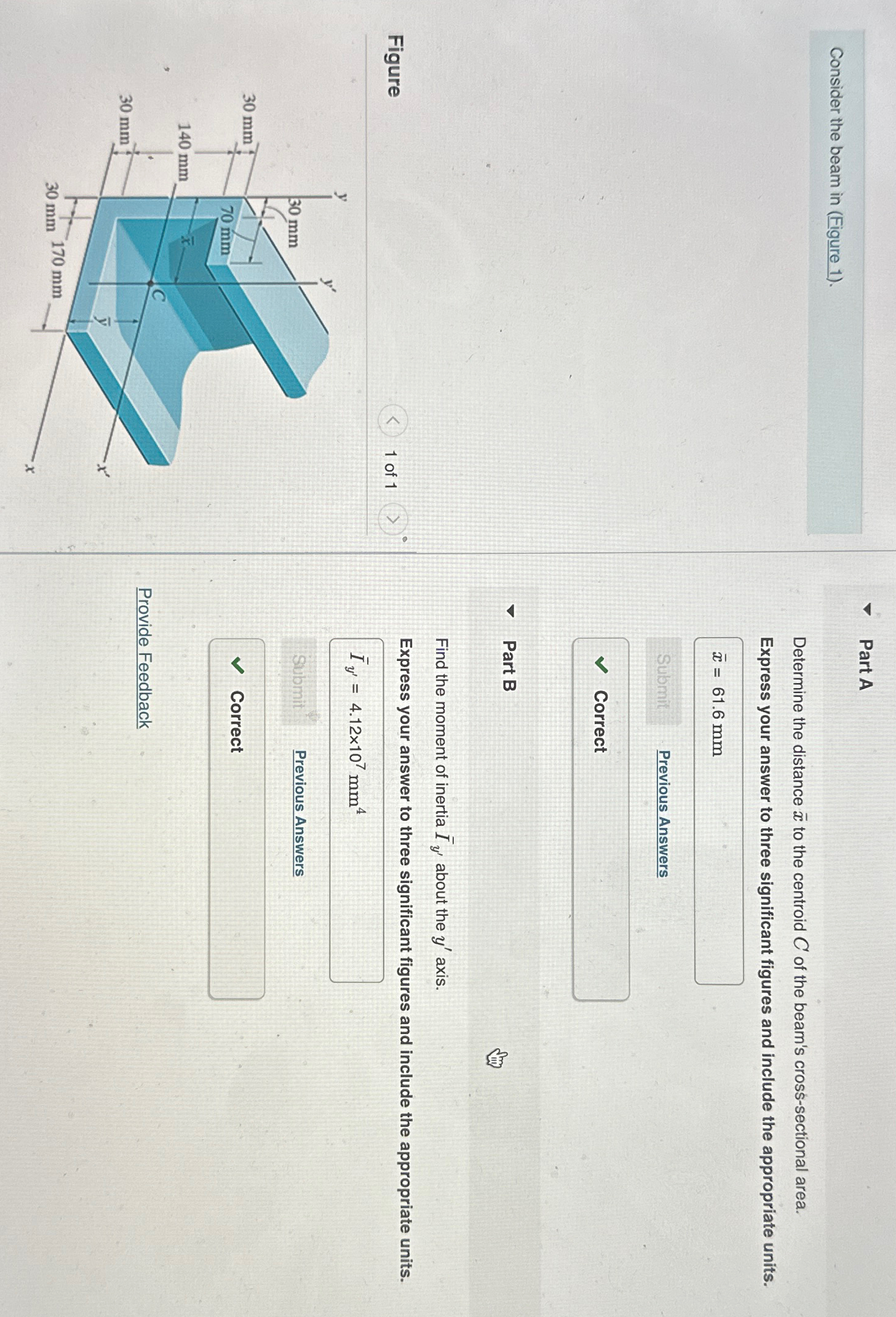 Consider the beam in ( Figure 1 ) . Previous
