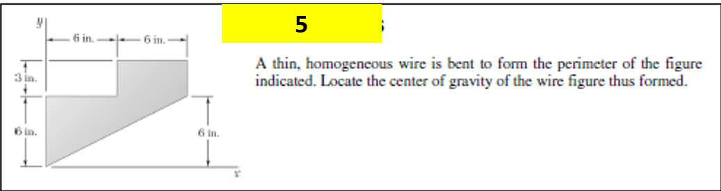 5 A thin, homogeneous wire is bent to form the