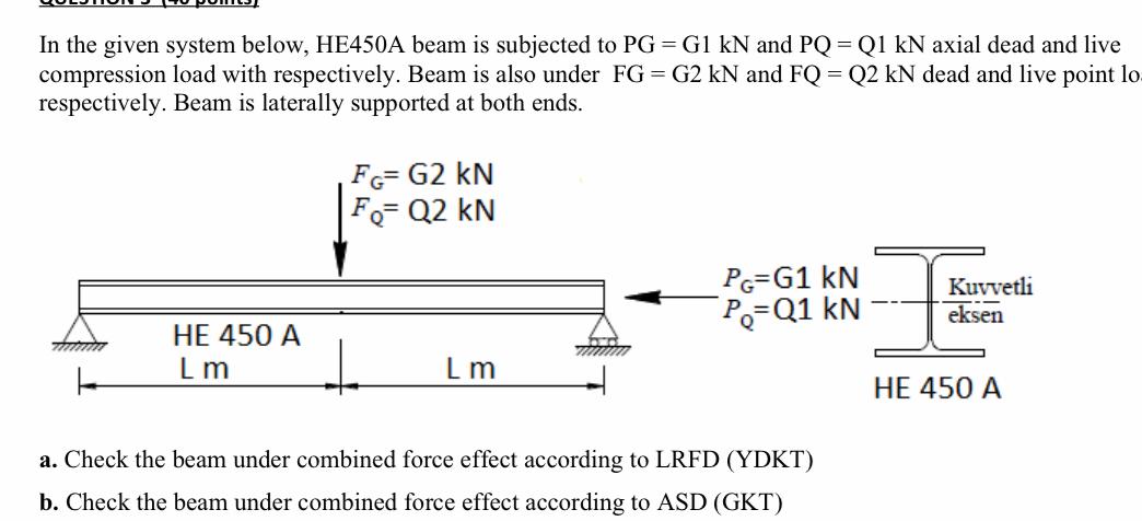 In the given system below, HE 4 5 0 A beam is