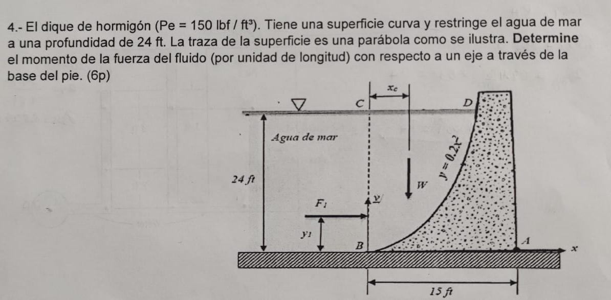4 . - El dique de hormig n ( ( : P e = 1 5 0 l b
