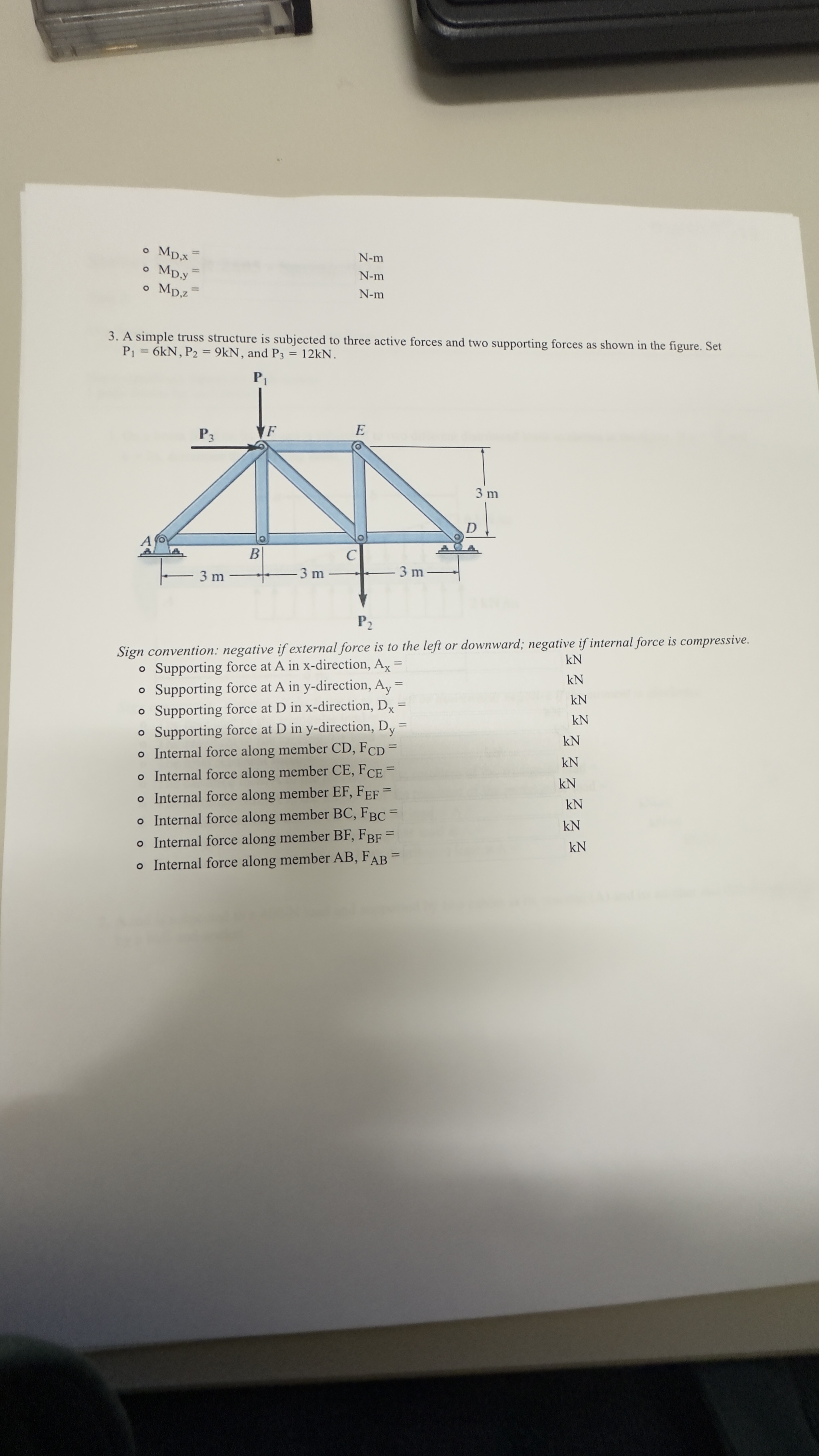 M D , x = M D , y = N - m M D , z = N - m N - m A