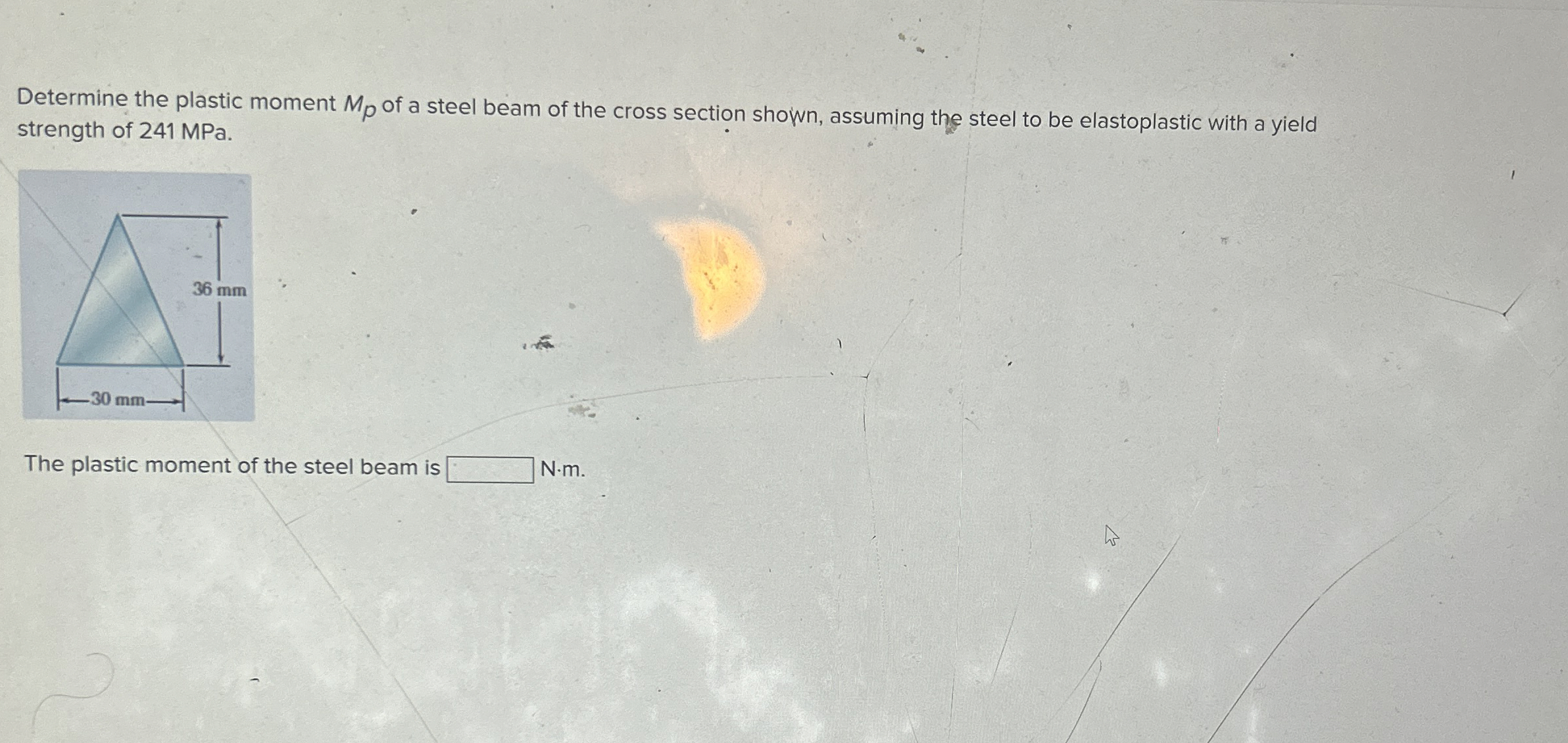 Determine the plastic moment M p of a steel beam