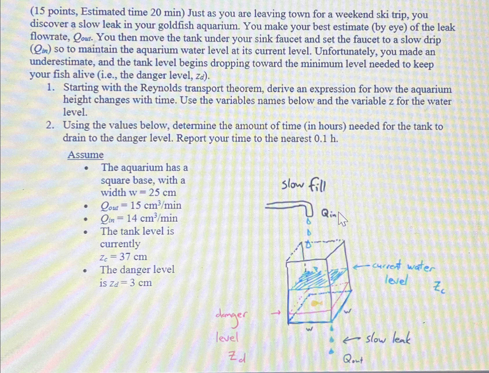 ( 1 5 points, Estimated time 2 0 min ) Just as