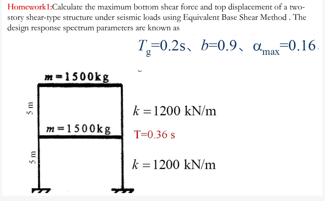Homework 1 :Calculate the maximum bottom shear