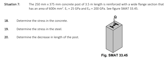 Situation 7 : The 2 5 0 m m 3 7 5 m m concrete