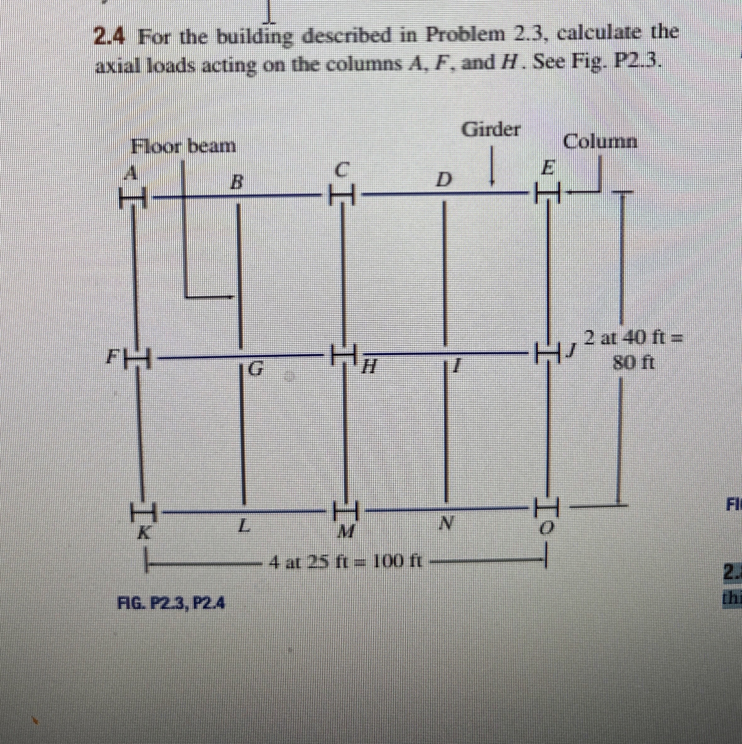 2 . 4 For the building described in Problem 2 . 3